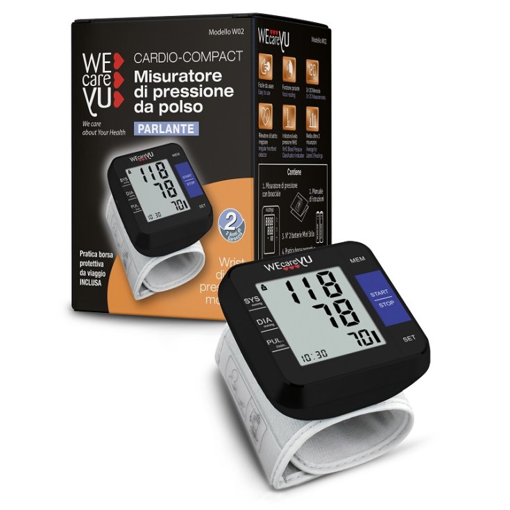 Wecareyu Cardio Compact Misuratore di Pressione Parlante da Polso