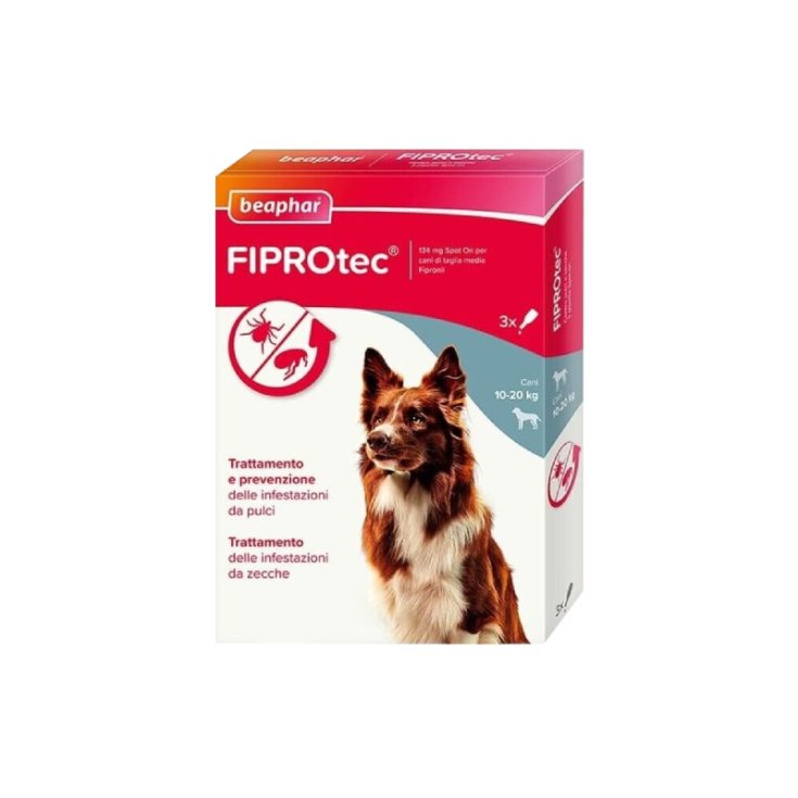 Fiprotec*3Pip 10-20Kg Cani, Antipulci e Antizecche
