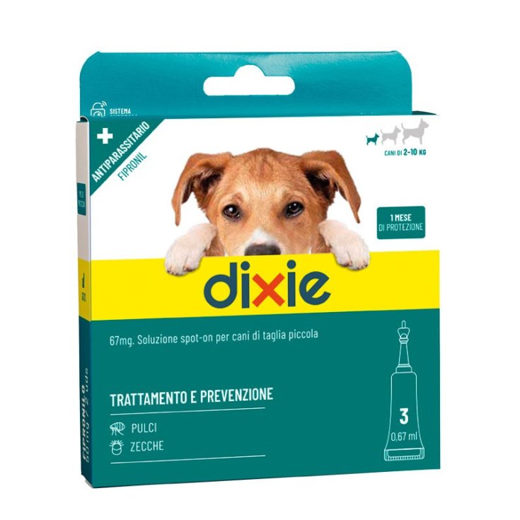 Dixie Spot-On 67 mg Soluzione Antipulci e Zecche per Cani Piccola Taglia
