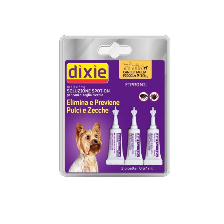 Dixie 67mg Spot-on Cani Piccola Taglia, Soluzione Fipronil