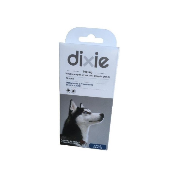 Dixie Spot-On Cani Taglia Grande 20-40kg, 1 Pipetta Fipronil 268mg