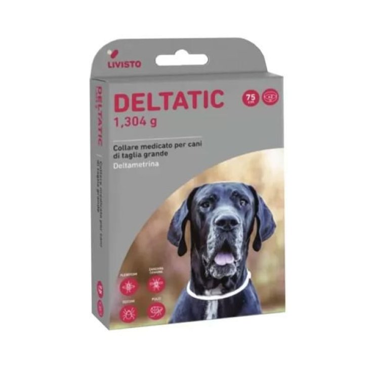 Deltatic Collare Cani Taglia Grande >25kg, 75 cm, Antiparassitario