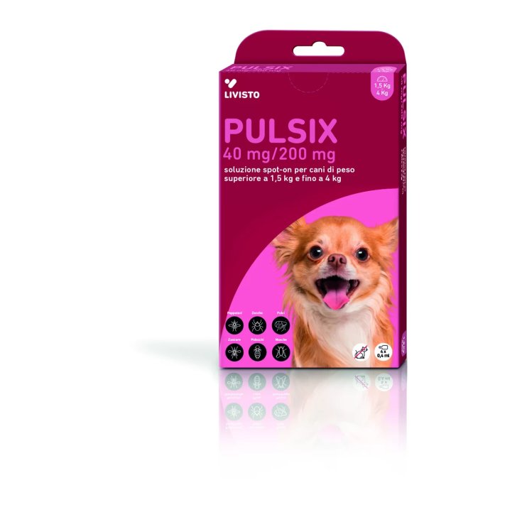 Pulsix Spot-on Cani 1.5-4kg, 4 Pipette Antipulci, Antizecche