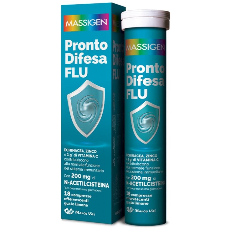 Massigen Pronto Difesa Flu, 18 Compresse Effervescenti