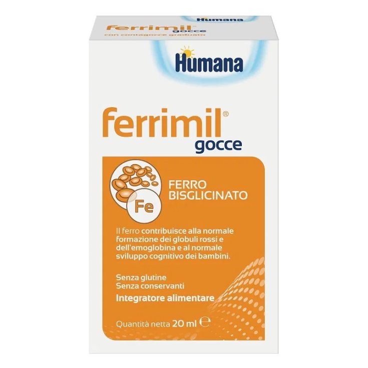 Humana Ferrimil Gocce Integratore di Ferro per Bambini e Adulti 20 ml