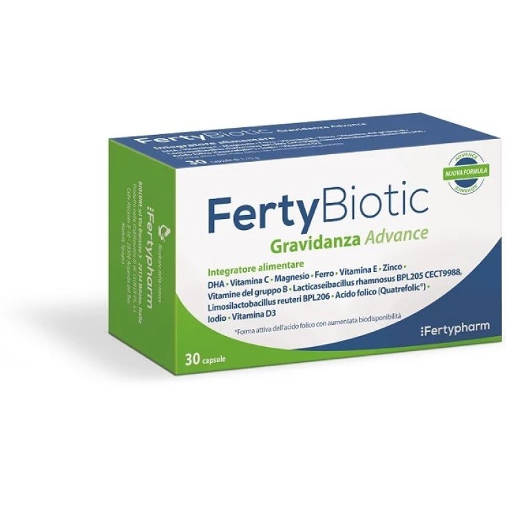 Biocure FertyBiotic Gravidanza Advance: Integratore Alimentare, 30 Capsule