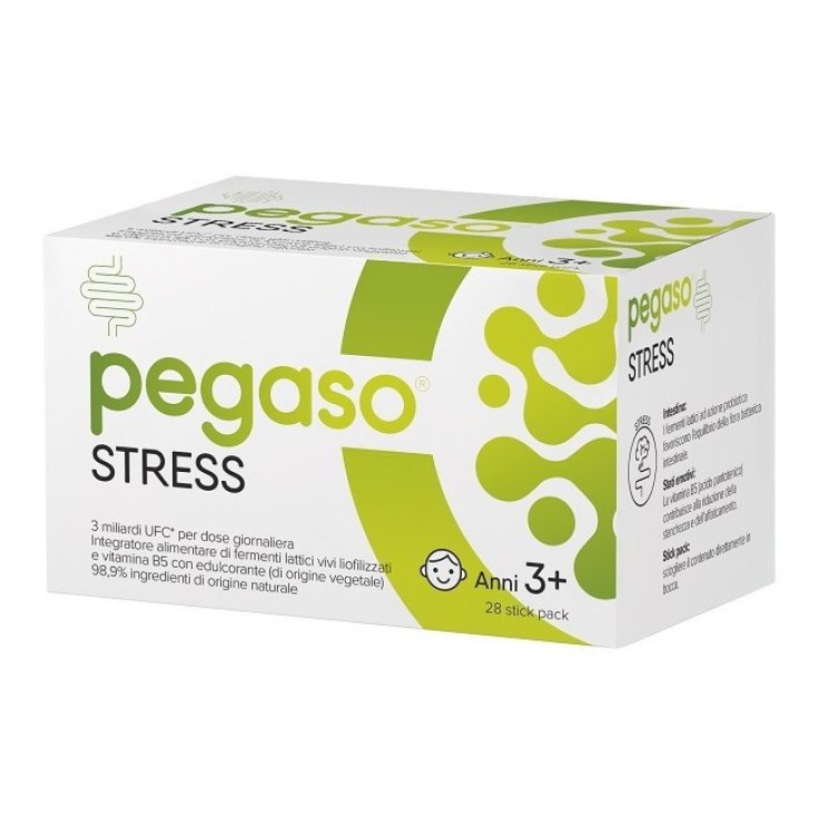 Pegaso PegaStress Fermenti Lattici con Vitamina B5, 28 Stick