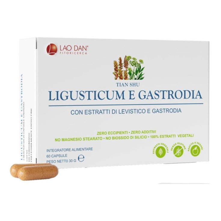 Lao Dan Ligusticum e Gastrodia Integratore Alimentare - 60 Capsule