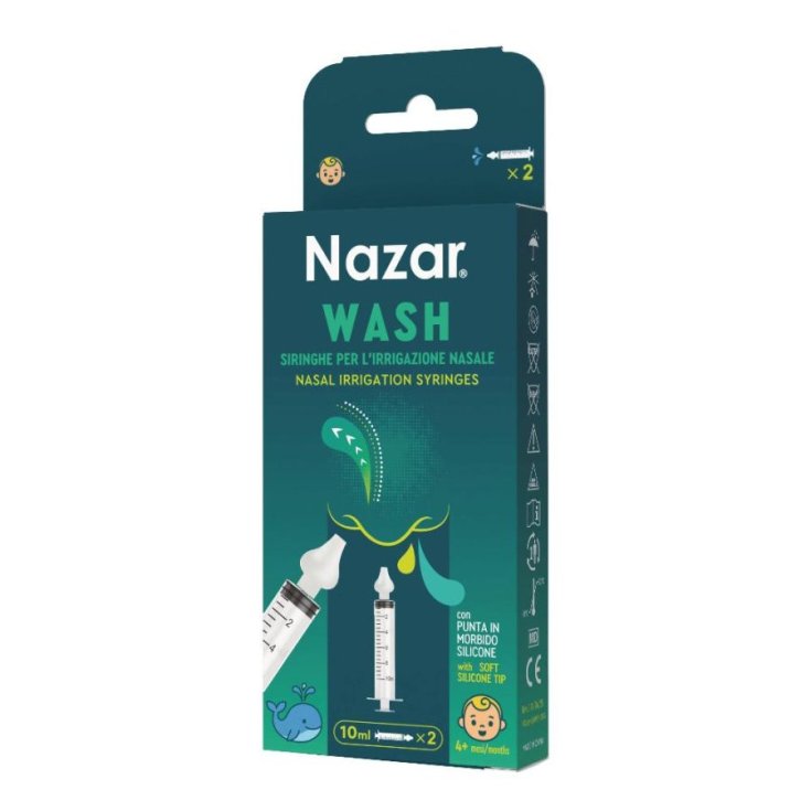 Nazar Wash Siringa per Irrigazione Nasale, 2 Pezzi