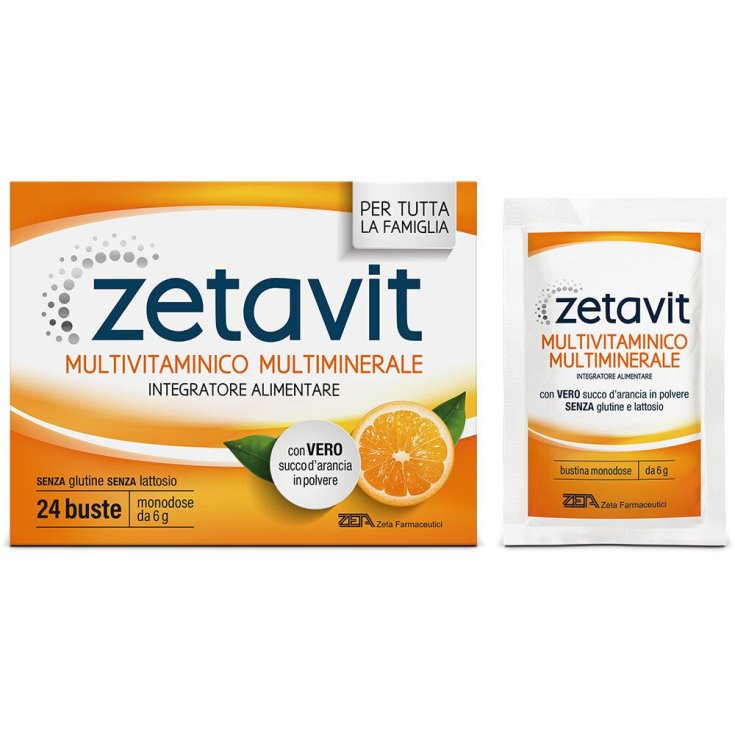 Zetavit Multivitaminico Multiminerale Integratore Stanchezza, 24 Bustine