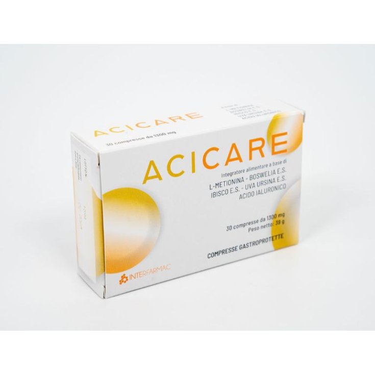 Interfarmac Acicare Integratore Benessere Digerente e Vie Urinarie, 30 Compresse