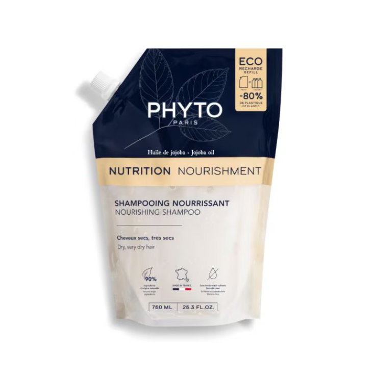 Phyto Paris Nutrition Ricarica Shampoo Nutriente Capelli Secchi, 750ml
