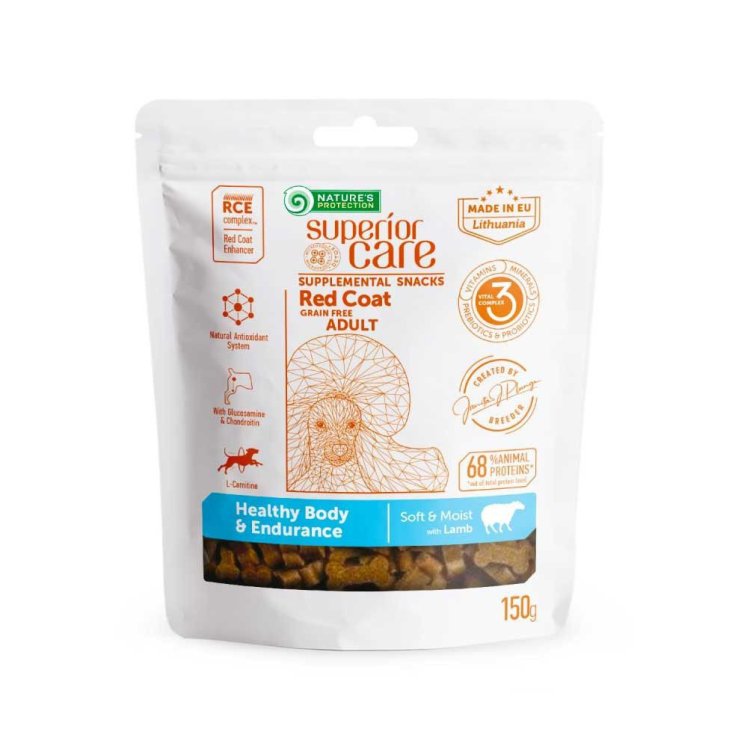 Nature's Protection Snack Cane Adulto Agnello Red Coat 150g