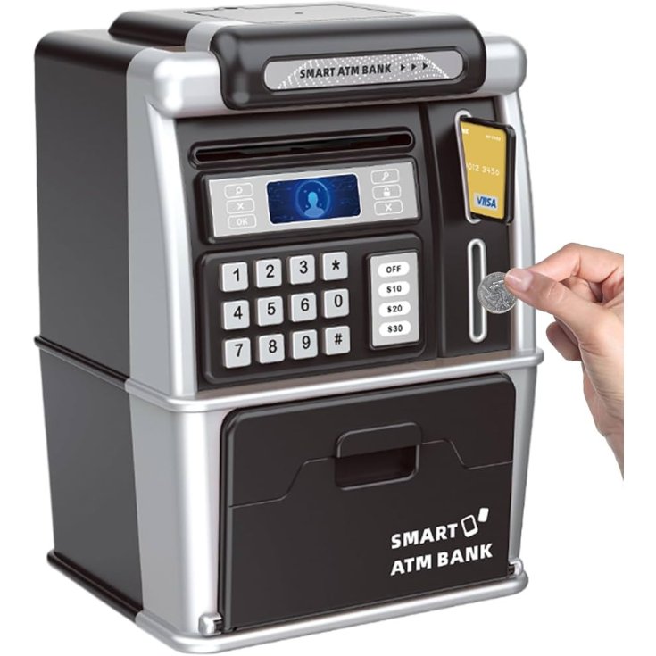 Cassa di Risparmio Elettronica Generica per Bambini Argento ABS