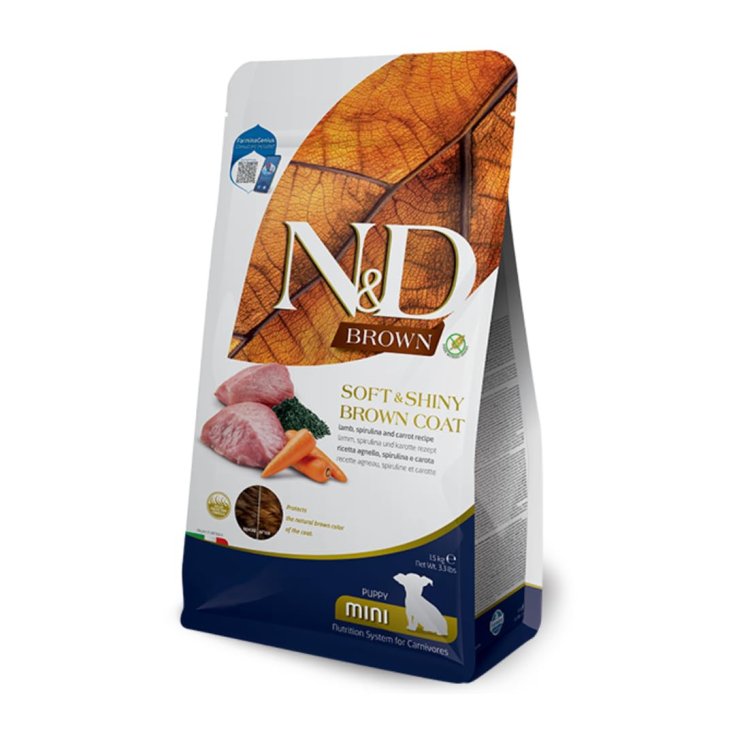 N&D Brown Dog Agnello Carota Spirulina Puppy Mini 1.5 Kg