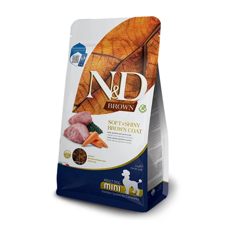 N&D Brown Dog Lamb/Spirulina/Carota Puppy Med Max 2 Kg
