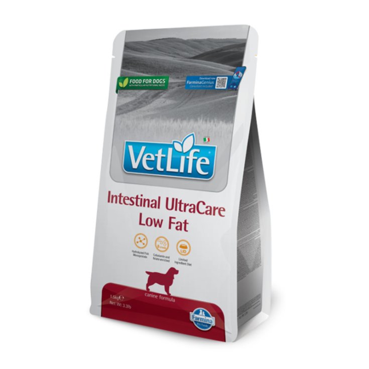 Vet Life Intestinal UltraCare Low Fat 1,5kg Alimento Dietetico per Cani