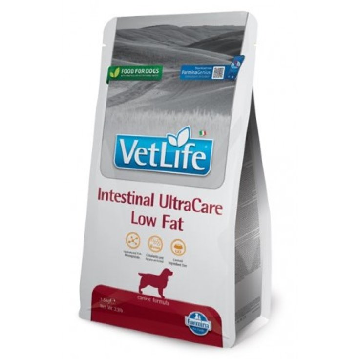 Vet Life Intestinal Ultracare Low Fat Alimento per Cani, 10 kg