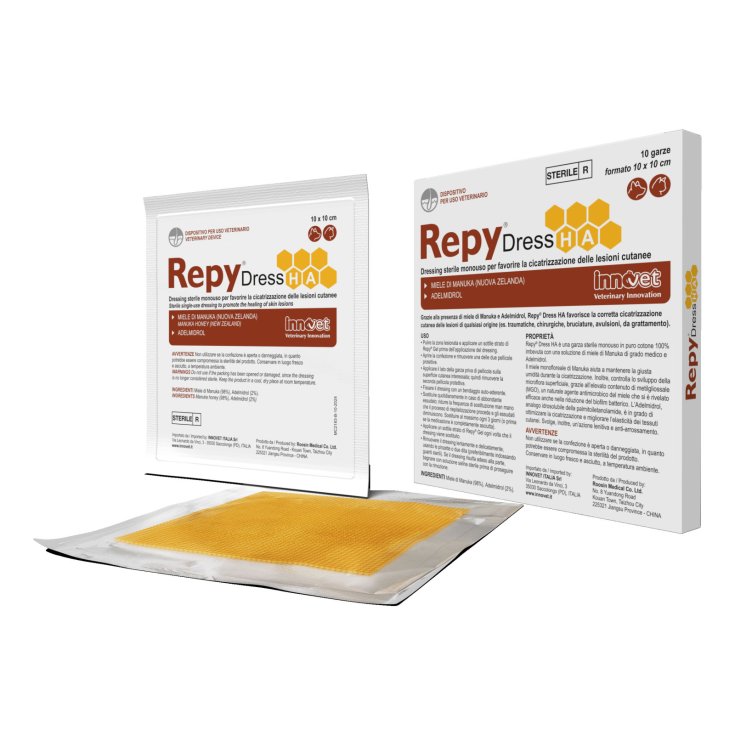 Repy Dress HA Garze 10x10 cm per Cani e Gatti - 10 Pezzi