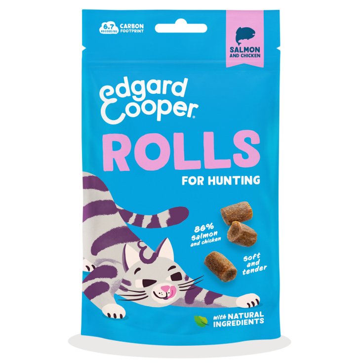 Edgard & Cooper Rolls Salmone e Pollo Gatto Adulto, 45 g
