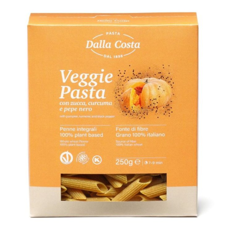 Dalla Costa Pasta Vegana Veggie Orange Penne Semola Integrale Con Zucca