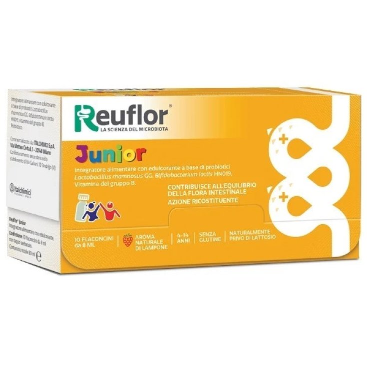 Recordati Reuflor Junior Integratore per la Flora Intestinale 10 Flaconcini