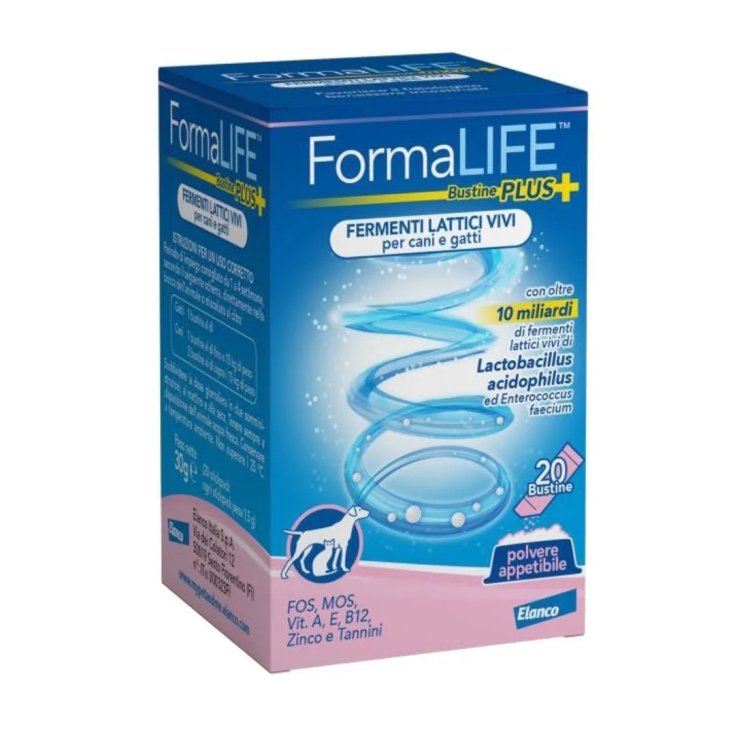 Formalife Plus Integratore Benessere Intestinale per Cani e Gatti, 20 Bustine