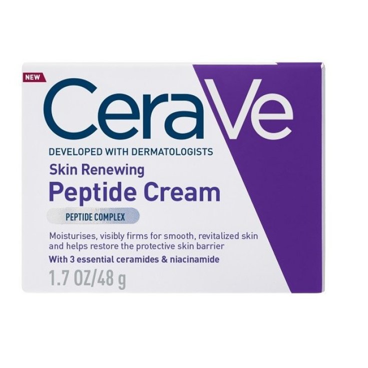 CeraVe Skin Renewing Crema Viso Antiet&agrave; con Peptidi, 48 g