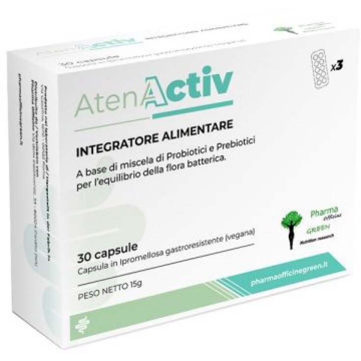 Pharma Officine di Mugione Atenactiv Integratore per Intestino, 30 Capsule