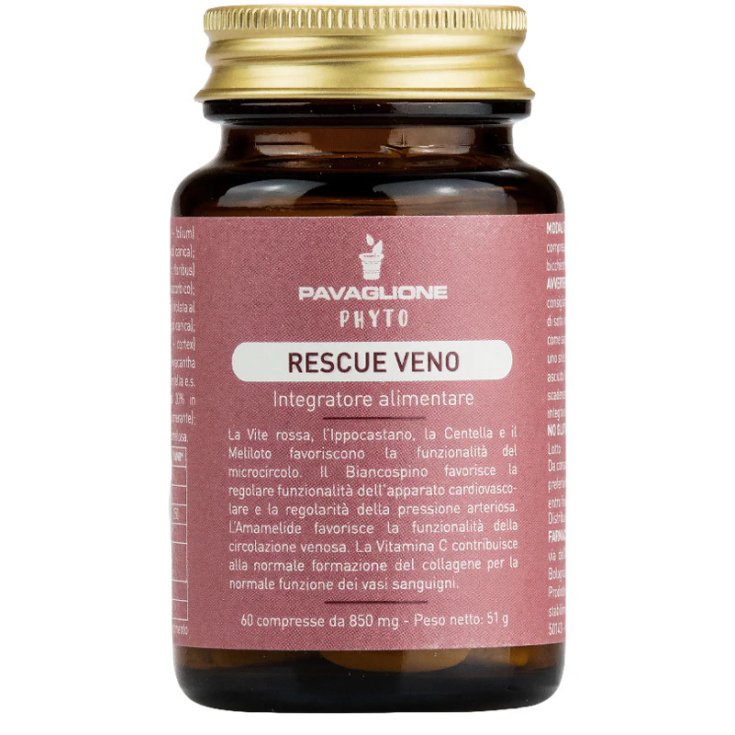 Laboratori Pavaglione Rescue Veno Integratore per Microcircolo, 60 Capsule