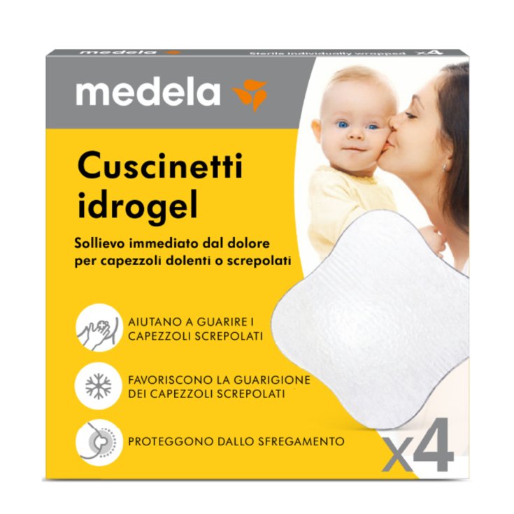 Medela Hydrogel Pads Cuscinetti Sollievo Immediato 4 Pezzi