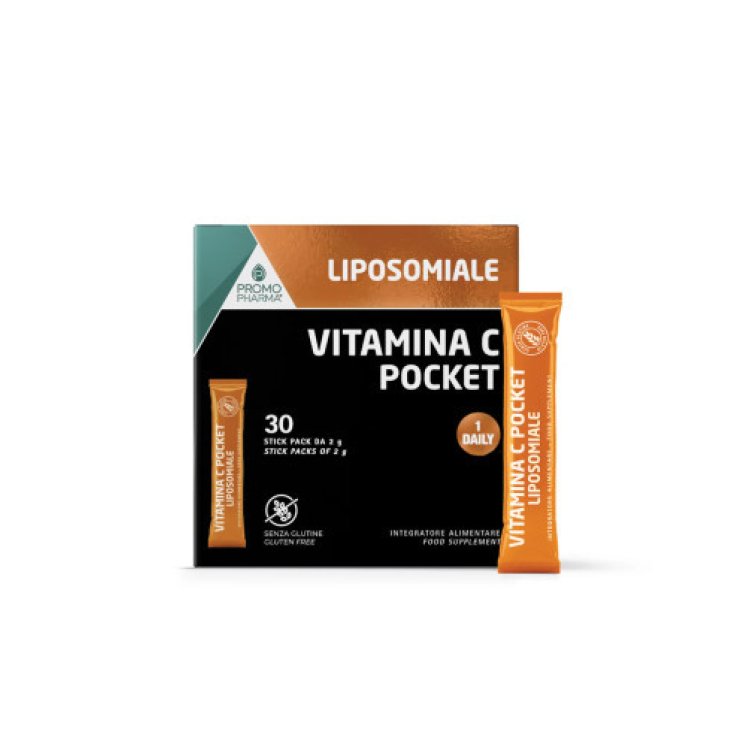 PromoPharma Vitamina C Lipos Pocket: Integratore Alimentare in Stick, 30 Unit&agrave;