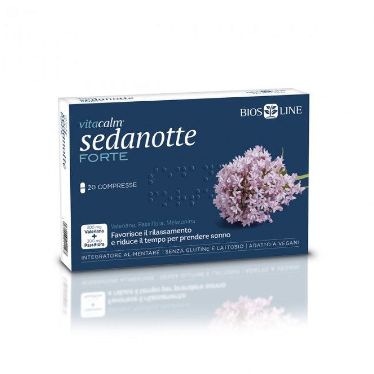 Bios Line Vitacalm Sedanotte Forte Integratore Sonno, 20 Compresse