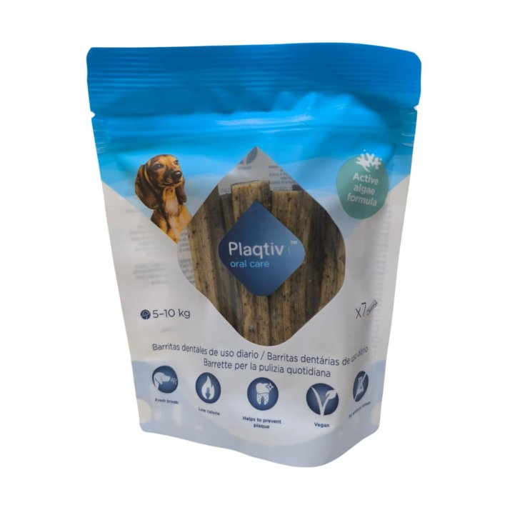 Ecuphar Plaqtiv+ Barrette Igiene Orale Cani Piccola Taglia, 7 Pezzi
