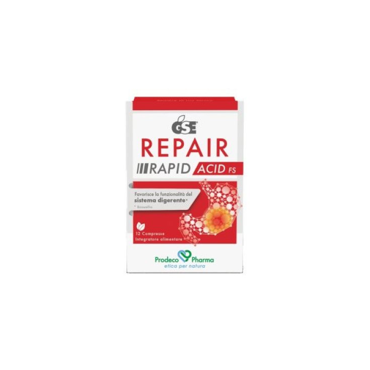 Gse Repair Rapid Acid, Integratore per Digestione, 12 Compresse