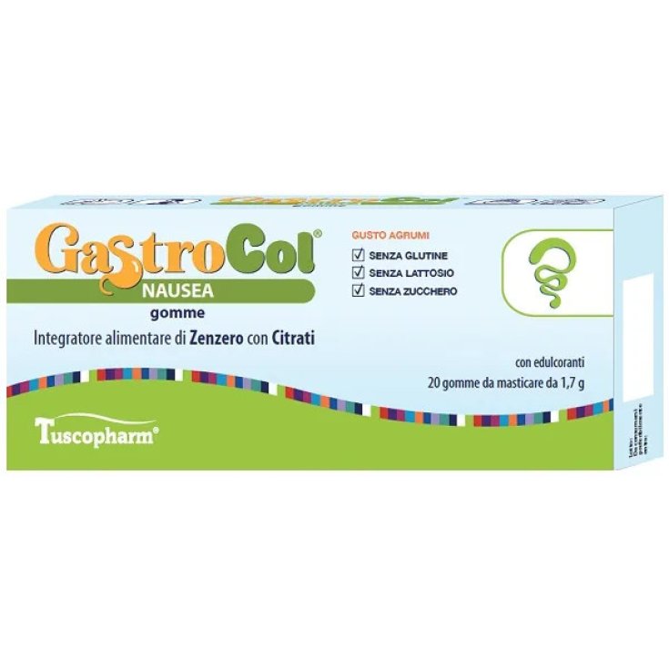 Tuscopharm Gastrocol Gomme Anti-Nausea Gusto Agrumi 34 g