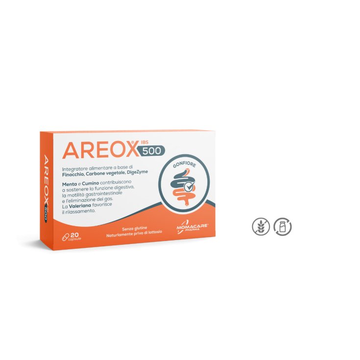 Momacare Pharma Areox 500 Integratore Benessere Intestinale, 20 Capsule