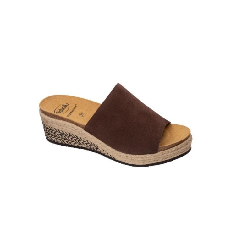 Scholl's Cindy Suede Rosso Sandalo Donna