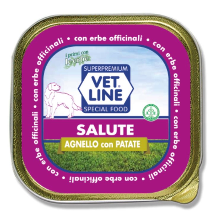 Vet Line Salute Agnello e Patate, Alimento Umido Ipoallergenico per Cani, 150 g