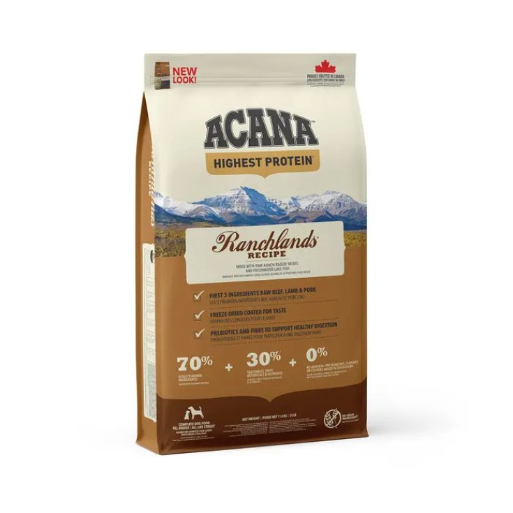 Acana Ranchlands Crocchette Cane Manzo Agnello Tutte le Taglie, 11,4kg