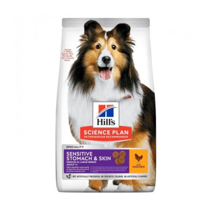 Hill's Science Plan Adult Sensitive Cani Taglia Media Pollo 12 kg