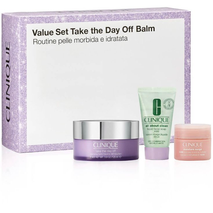 Clinique Take The Day Off Set Balsamo 125ml + Sapone Viso + Moisture Surge
