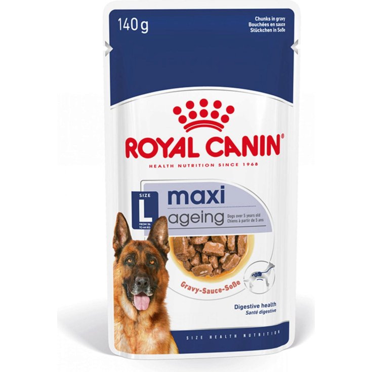 Royal Canin Maxi Ageing 8+ Bocconcini in Salsa per Cani Taglia Grande, 140 g
