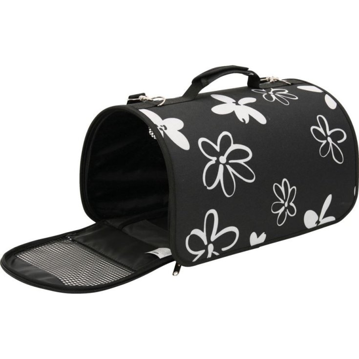 Cesta Trasporto Flower M Nera Parafarmaco per Animali Zolux