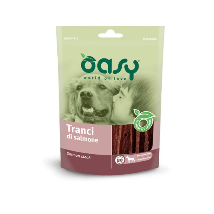 Wonderfood Oasy Snack per Cani Tranci di Salmone 80 g