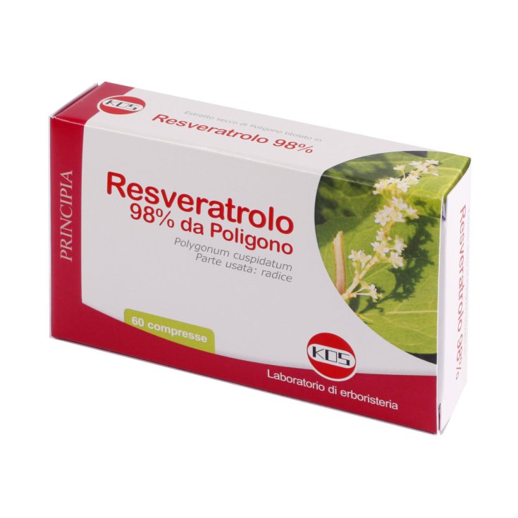 Kos Resveratrolo 98% Integratore Alimentare Antiossidante 60 Compresse