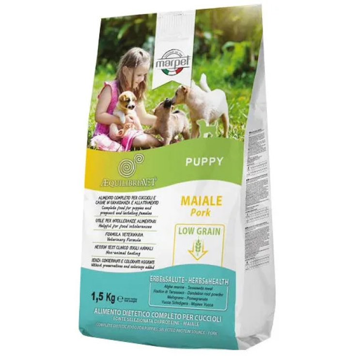 Marpet Aequilibriavet Puppy Maia Maiale 1,5kg, Alimento Cani Cuccioli