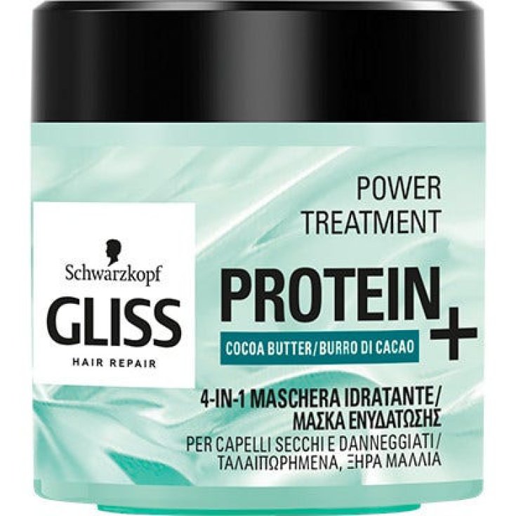 Schwarzkopf Gliss Maschera Capelli Idratante 4in1 con Burro di Cacao