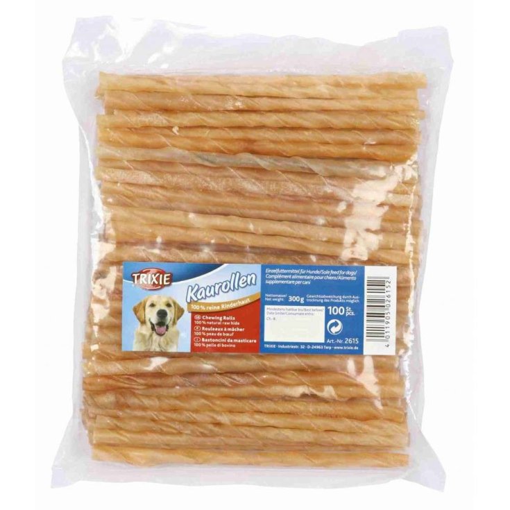 Trixie Bastoncini Attorcigliati in Pelle di Bovino per Cani, 100 Pezzi
