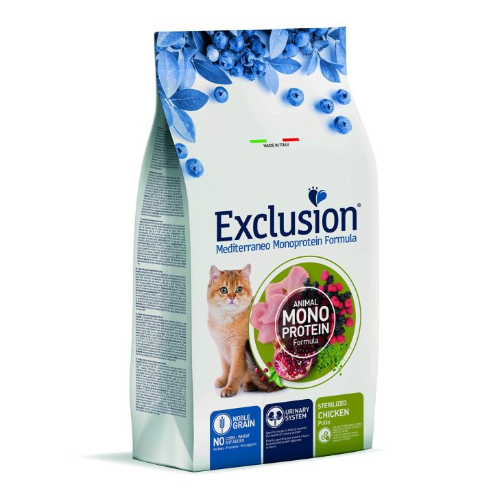 Exclusion Mediterraneo Pollo Gatto Sterilizzato Taglia Grande 1.5 kg